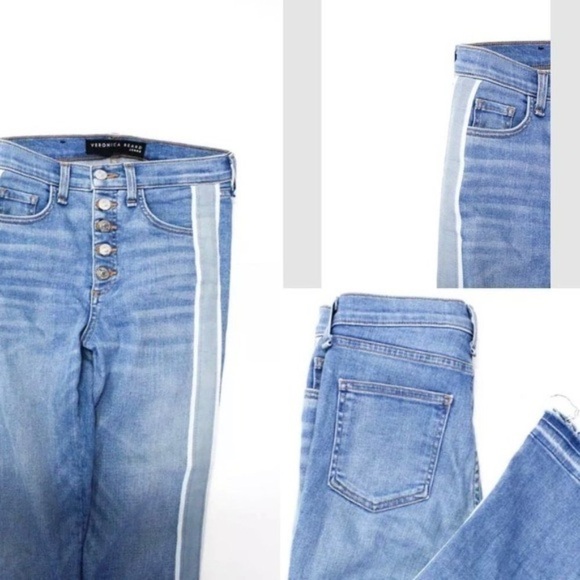 Veronica Beard Jeans Carolyn 10” Baby Boot Cut High Waisted Jeans 24 - Picture 2 of 6